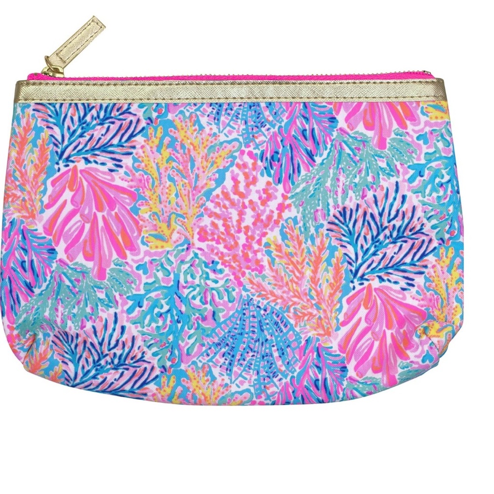 Lilly Pulitzer Pink Insulated Snack or Makeup Bag Pouch